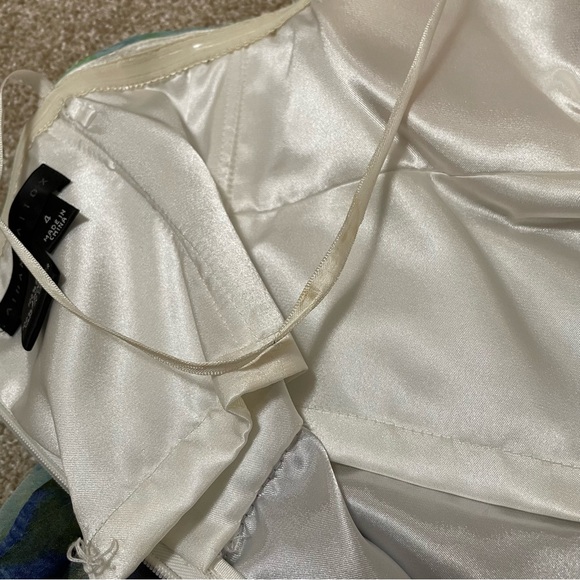 Silk Aidan Mattox Strapless Multicolor Maxi Dress Fairycore Costume Prom Cosplay - Picture 11 of 16